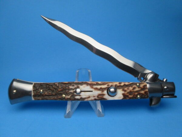 Frank Beltrame 11" Stag Horn Kriss Switchblade
