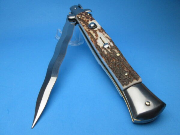 Frank Beltrame 11" Stag Horn Kriss Switchblade