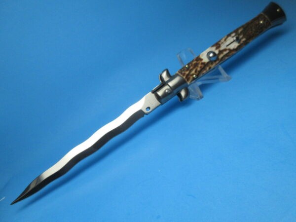 Frank Beltrame 11" Stag Horn Kriss Switchblade
