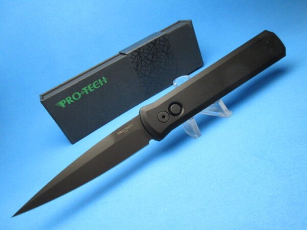 PROTECH GODFATHER 921 SWAT ALL BLACK PLAIN EDGE