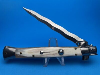 Frank Beltrame 11" Blonde Horn Switchblade with Kriss Blade