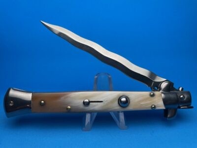 Frank Beltrame 11" Blonde Horn Switchblade with Kriss Blade