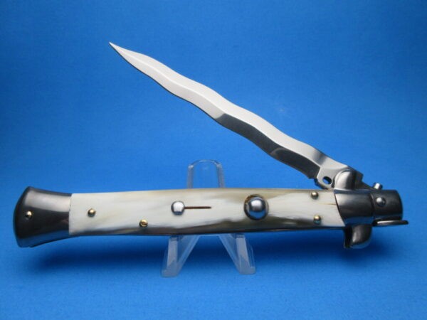 Frank Beltrame 11" Blonde Horn Switchblade with Kriss Blade