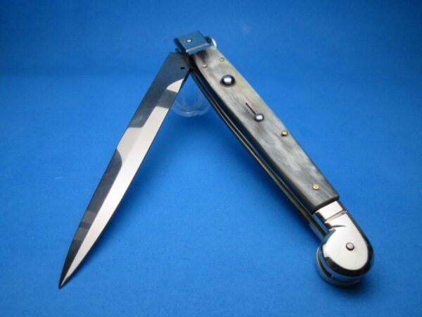 AGA CAMPOLIN BUFFALO HORN BAYONET SICILIANO 12" SWITCHBLADE