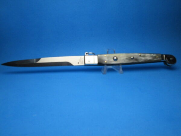 AGA CAMPOLIN BUFFALO HORN BAYONET SICILIANO 12" SWITCHBLADE