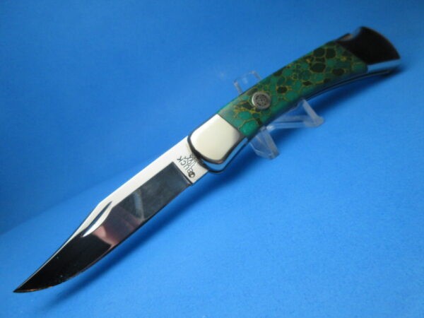 Custom Buck 110 Imperial Jade Automatic Conversion Knife
