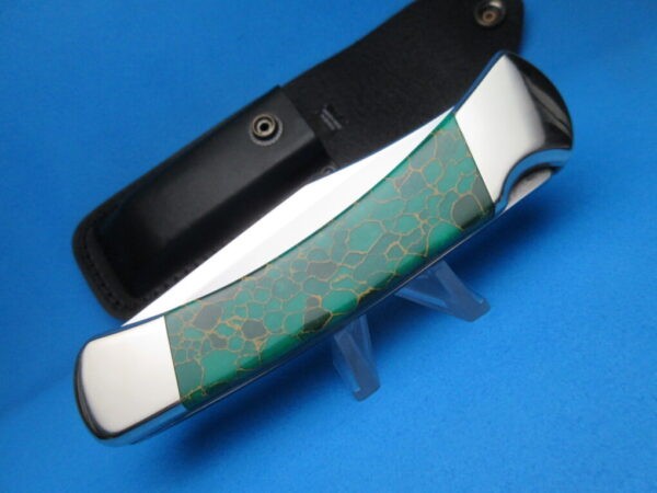 Custom Buck 110 Imperial Jade Automatic Conversion Knife