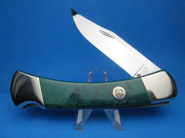 Custom Buck 110 Arizona Jade Automatic Conversion Knife