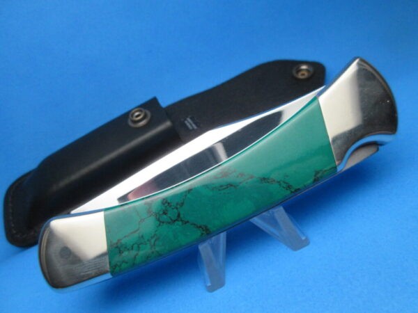 Custom Buck 110 Arizona Jade Automatic Conversion Knife