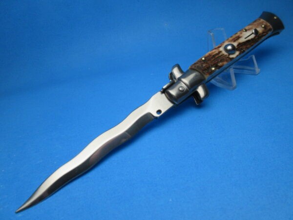 Frank Beltrame 9" Stag Horn Kriss Switchblade