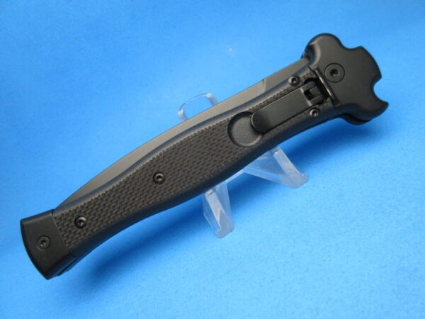 AGA Campolin Black "ZERO" Satin Dagger Leverlock Switchblade