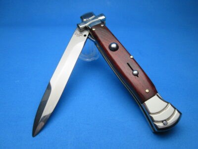 A.G.A. Campolin 9" Maltese Ebonywood Bayonet Switchblade Knife