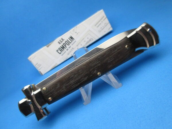 A.G.A. Campolin 9" Maltese Ebonywood Bayonet Switchblade Knife