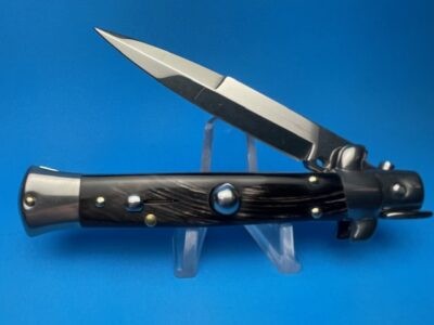 Frank Beltrame 8'' Buffalo Horn Bayonet Switchblade