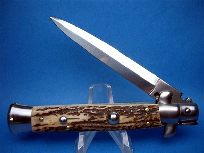 Frank Beltrame 9" Stag Horn Dagger Switchblade