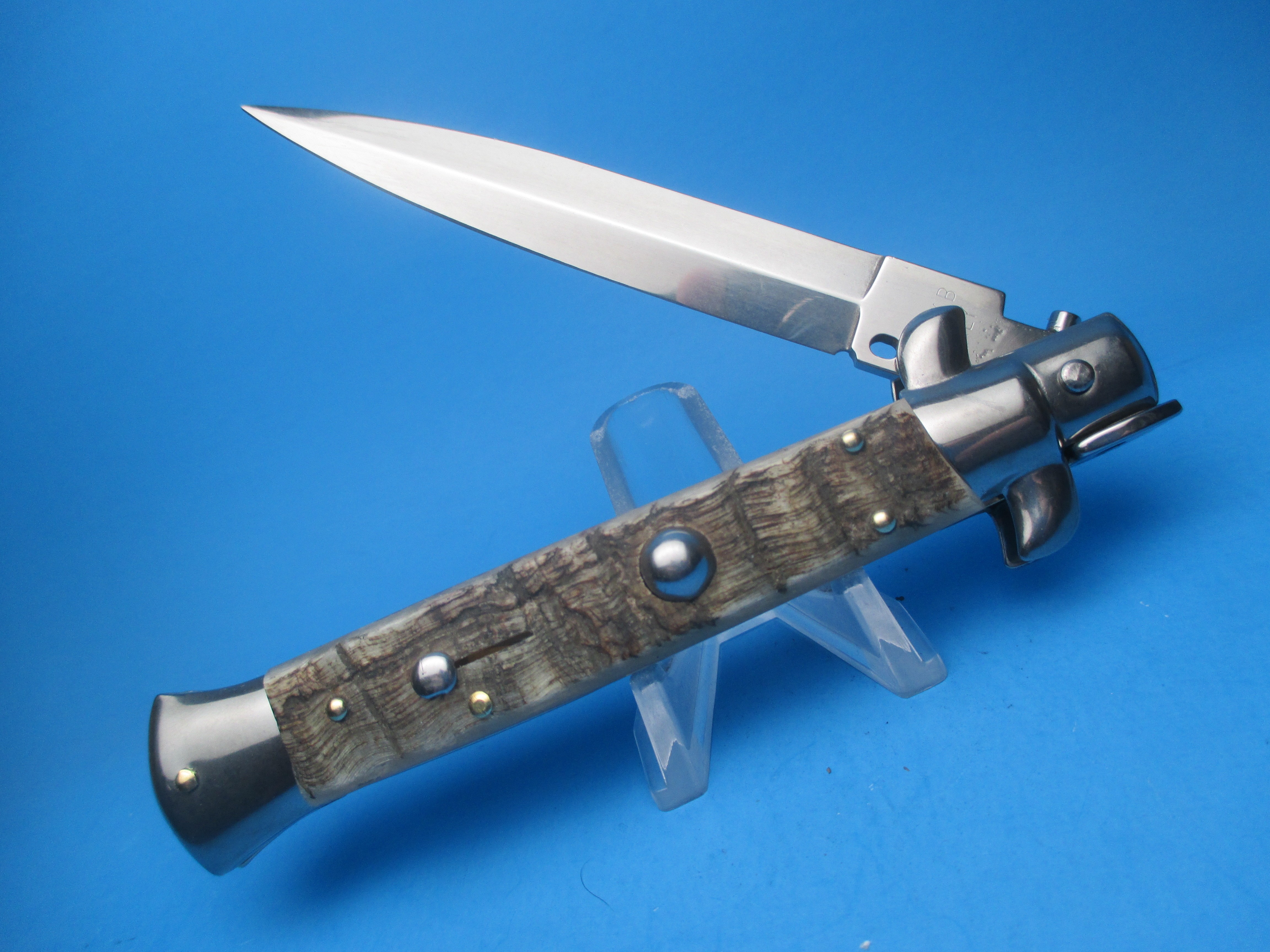 Frank Beltrame 9" Rams Horn Dagger Blade Switchblade Knife
