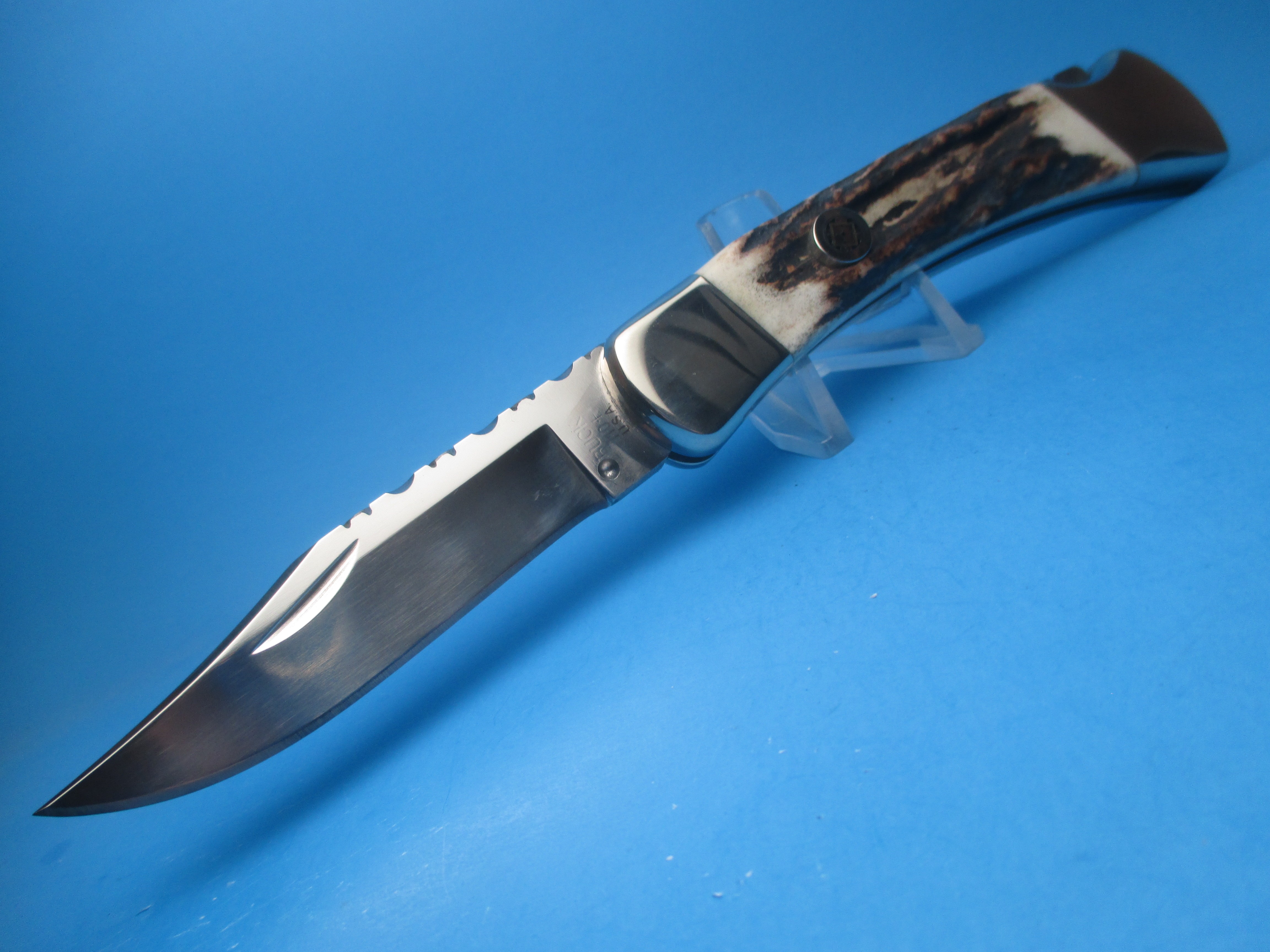 Custom Buck Stag 110 Automatic Conversion Knife