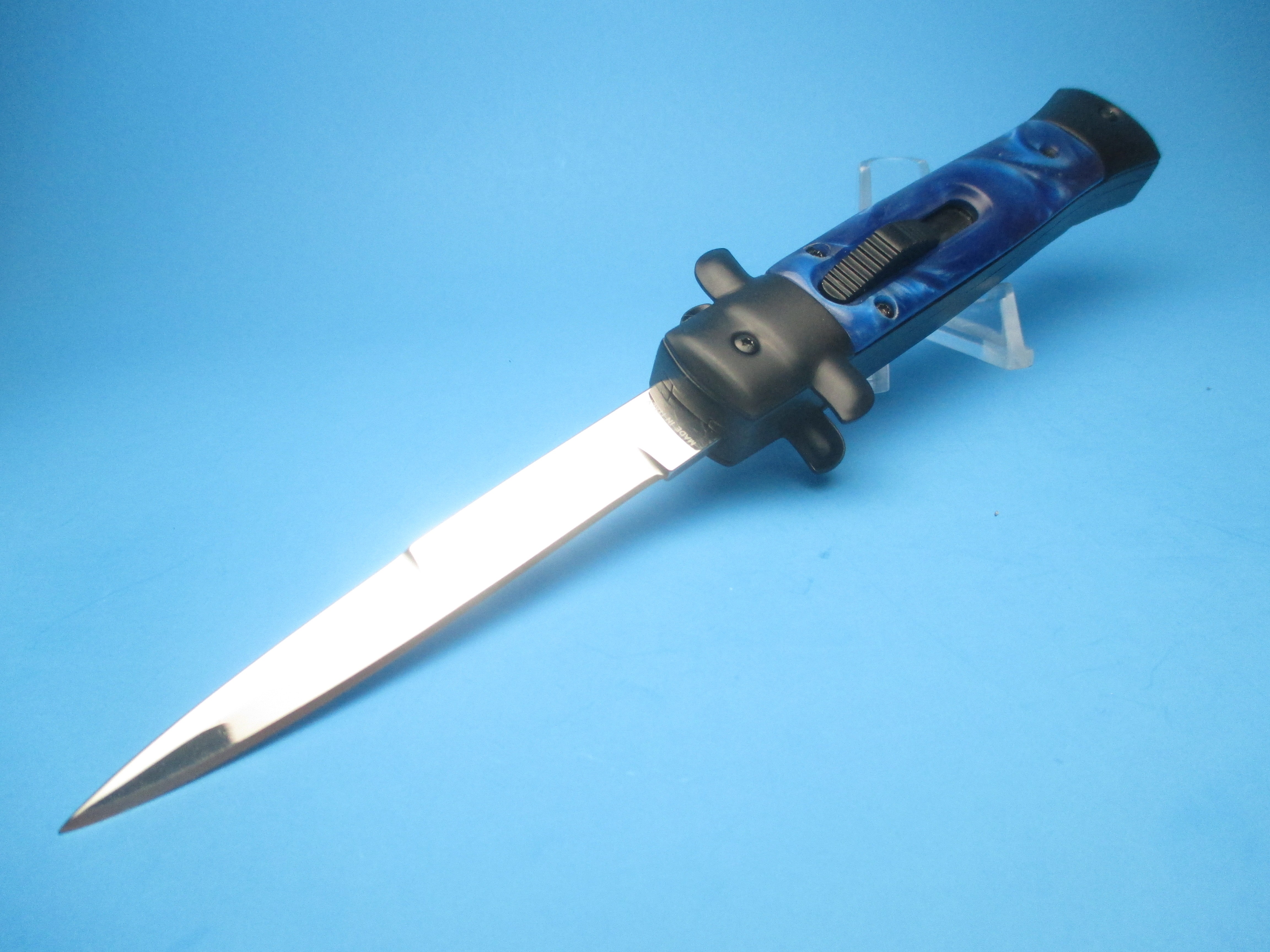 9'' Tactical Blue Stiletto Style OTF Bayonet