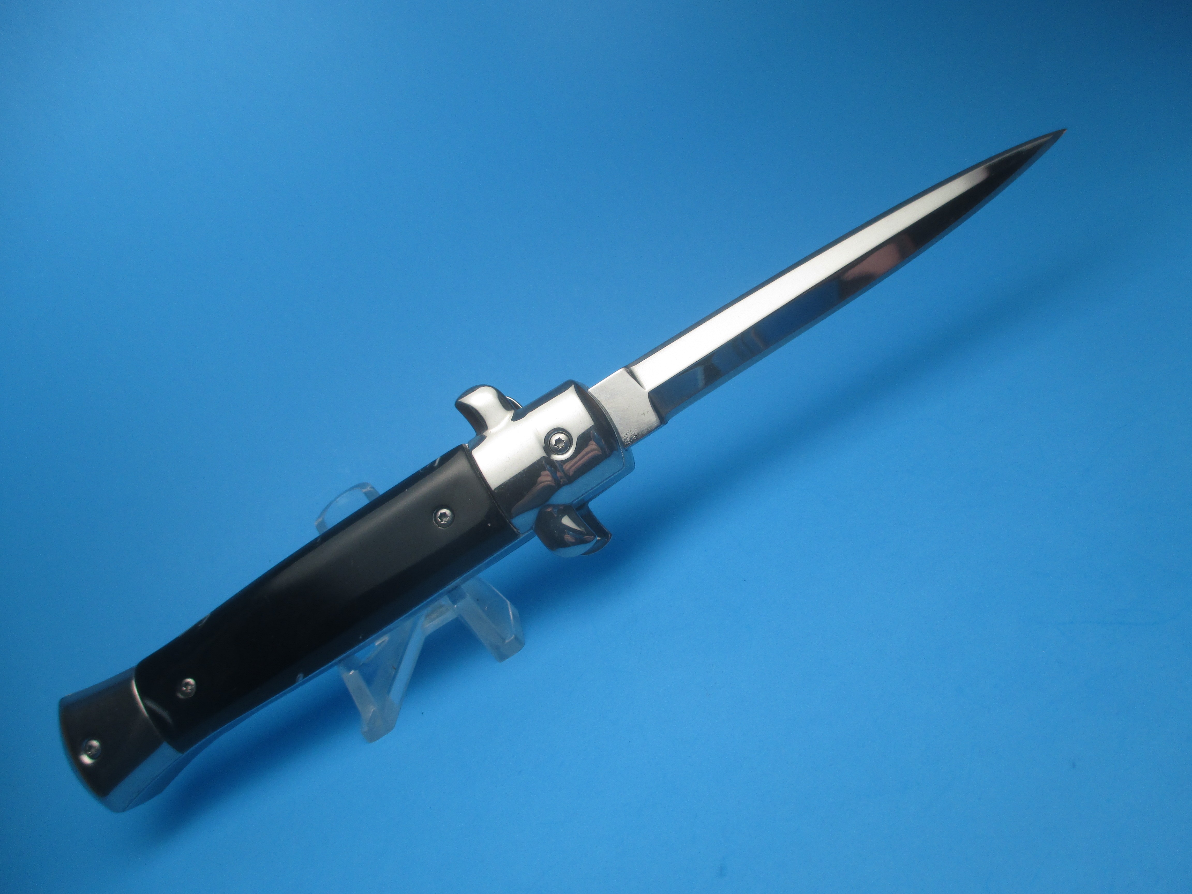 9'' Black Stiletto Style OTF Dagger