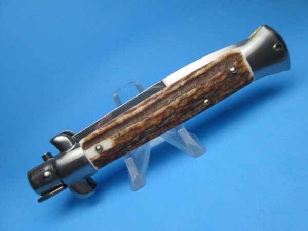 Frank Beltrame 9" Stag Horn Bayonet Switchblade