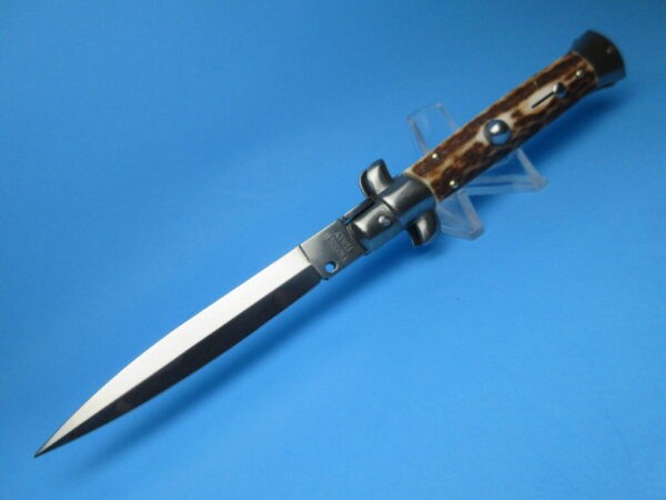 Frank Beltrame 9" Stag Horn Dagger Switchblade