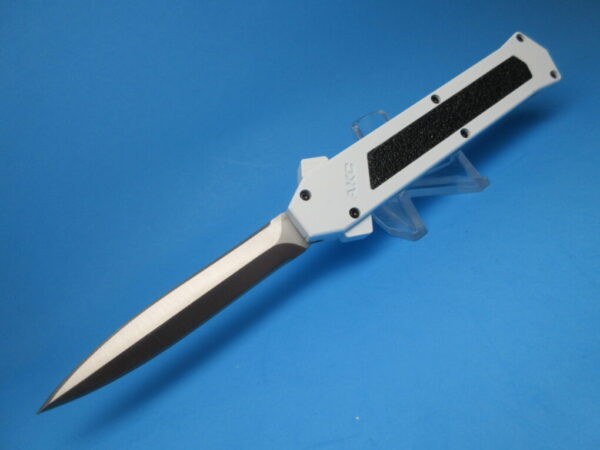 AKC F-16 OTF White Handle Dagger