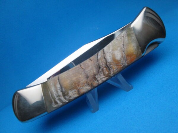 Custom Buck Sambar Stag 110 Automatic Conversion Knife