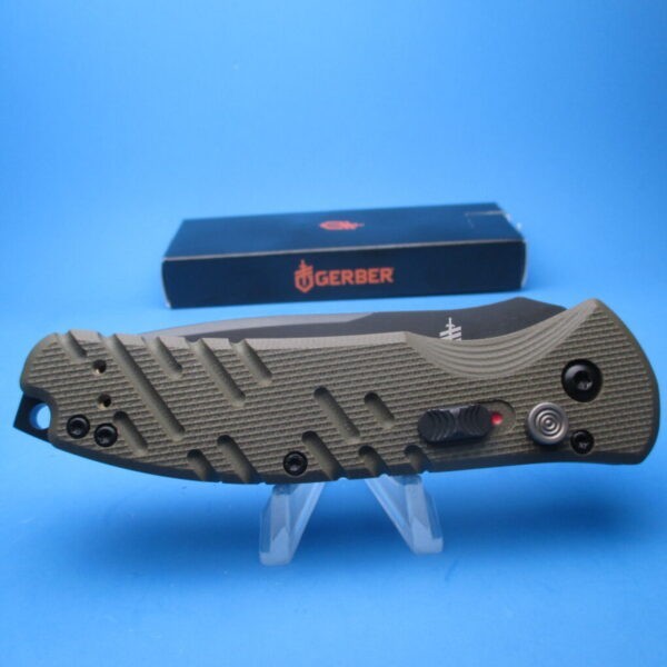 Gerber Propel Green Downrange Auto Tanto Plain-Edge Switchblade Knife - Image 5
