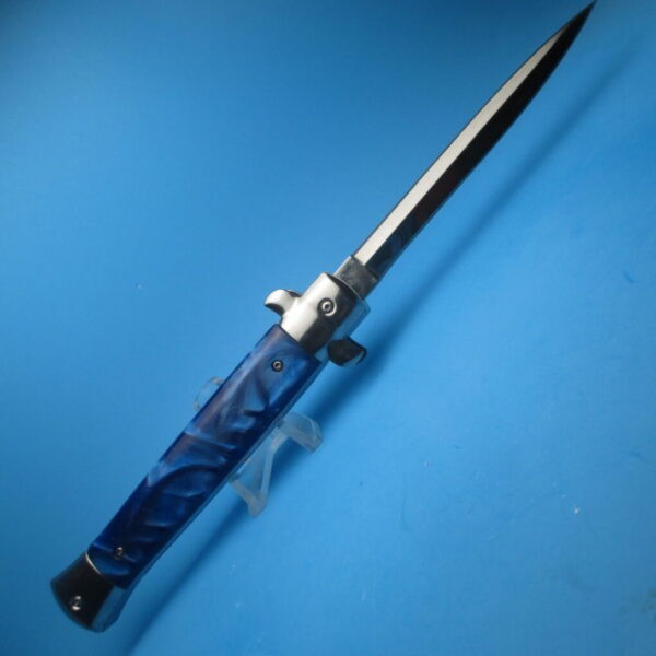 11'' Blue Stiletto Style OTF Dagger - Image 4