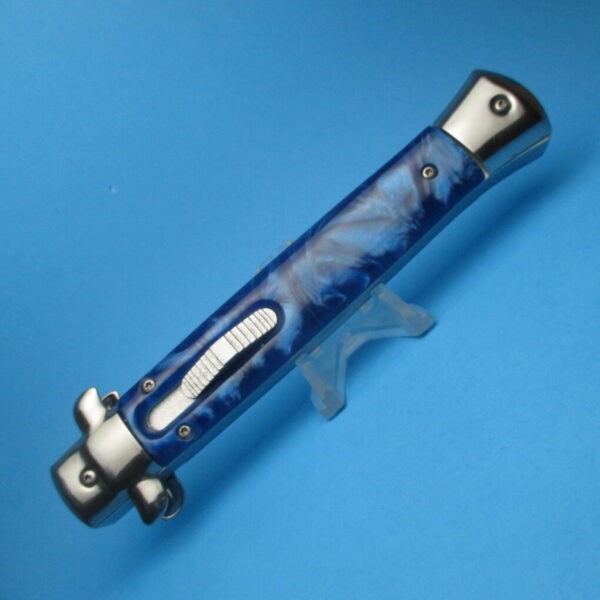 11'' Blue Stiletto Style OTF Dagger - Image 3