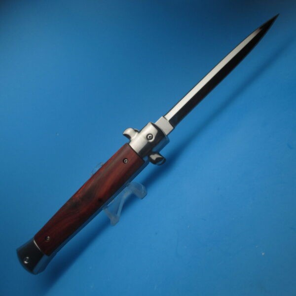 11'' Wood Stiletto Style OTF Dagger - Image 4