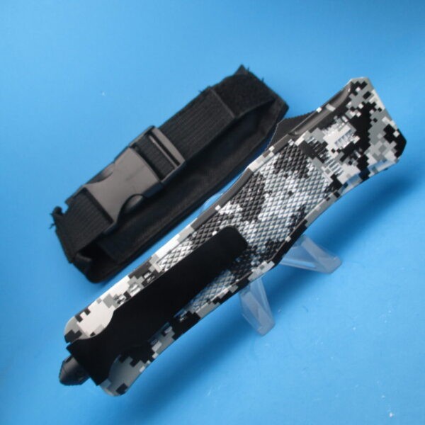 Delta Force OTF Single Edge Serr Blade W/ Arctic Camo Handle - Image 3