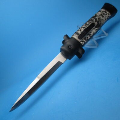 9'' Imit. Snakeskin Tactical Stiletto Style OTF Bayonet