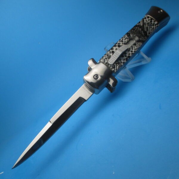 9'' Imit. Snakeskin Stiletto Style OTF Bayonet