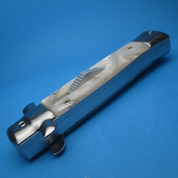 9'' White Pearlex Stiletto Style OTF Dagger - Image 2