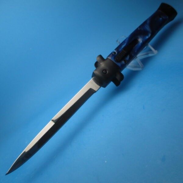 11'' Blue Tactical Stiletto Style OTF Bayonet