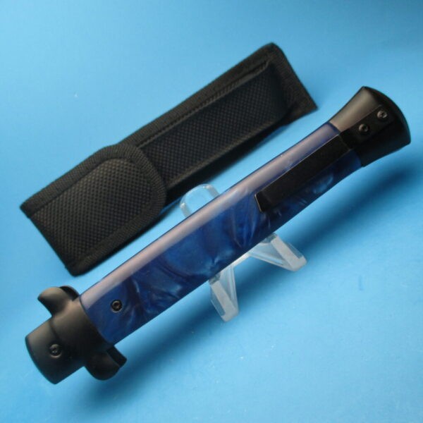 11'' Blue Tactical Stiletto Style OTF Bayonet - Image 3
