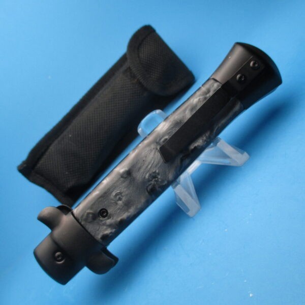 9'' Black Marble Tactical Stiletto Style OTF Dagger - Image 3
