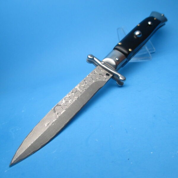 9" Black Acrylic Damascus Bayonet Clone - Image 3