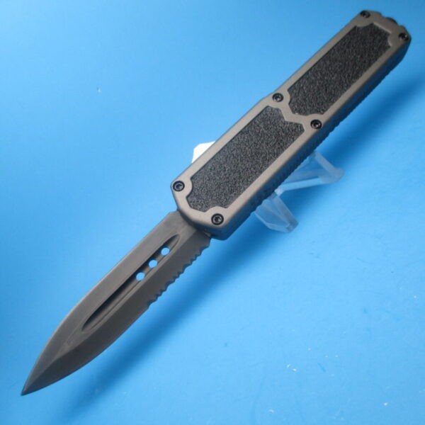 Gray Titan 2 OTF 8 & 5/8" Tactical Double-Edge Serrated - Image 4