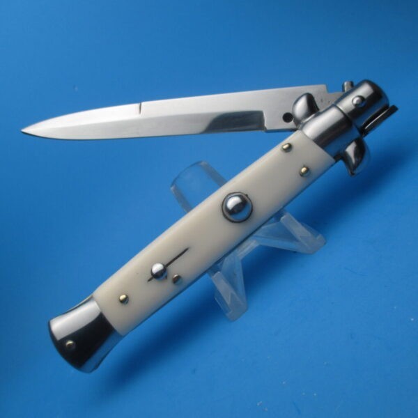 Italian Stiletto 9" Imit. Ivory Switchblade Bayonet