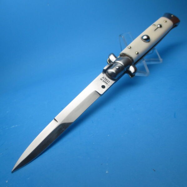 Italian Stiletto 9" Imit. Ivory Switchblade Bayonet - Image 2
