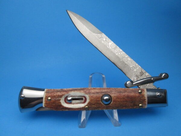 9'' AKC Stag Horn Damascus Bayonet Swinguard