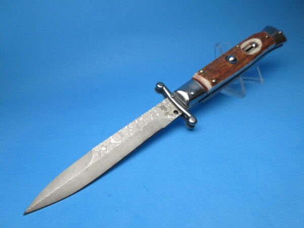 9'' AKC Stag Horn Damascus Bayonet Swinguard