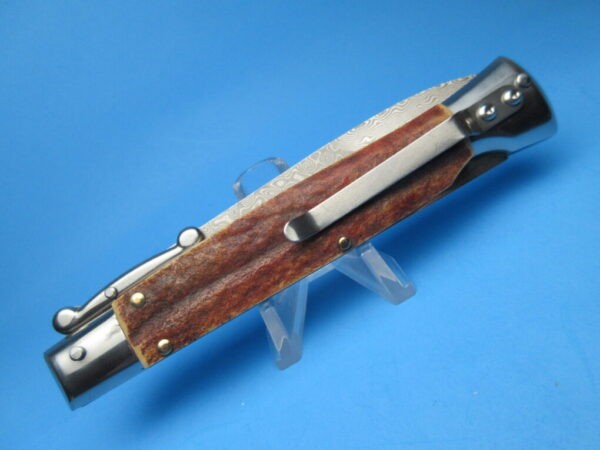 9'' AKC Stag Horn Damascus Bayonet Swinguard