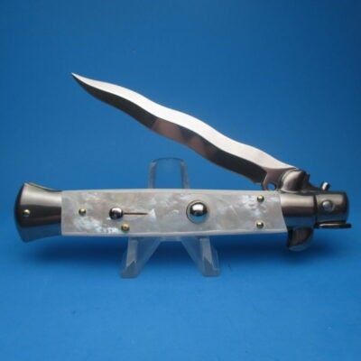 Frank Beltrame 9" Real Mother Of Pearl Kriss Switchblade