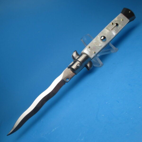 Frank Beltrame 2.0 9" Real Mother Of Pearl Kriss Switchblade - Image 4