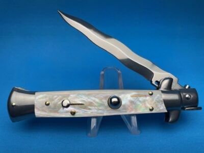 Frank Beltrame 9" Real Mother Of Pearl Kriss Switchblade