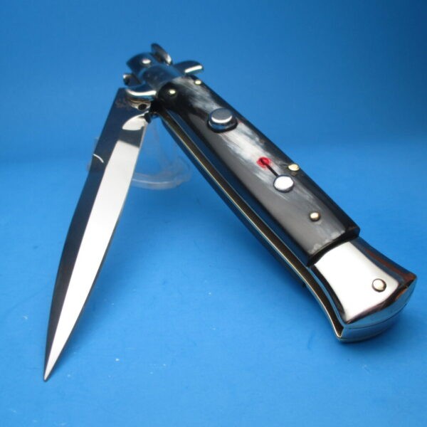Walt's  9" Red Dot Flat Button Half Grind Brazilian B/W Picklock - Image 6