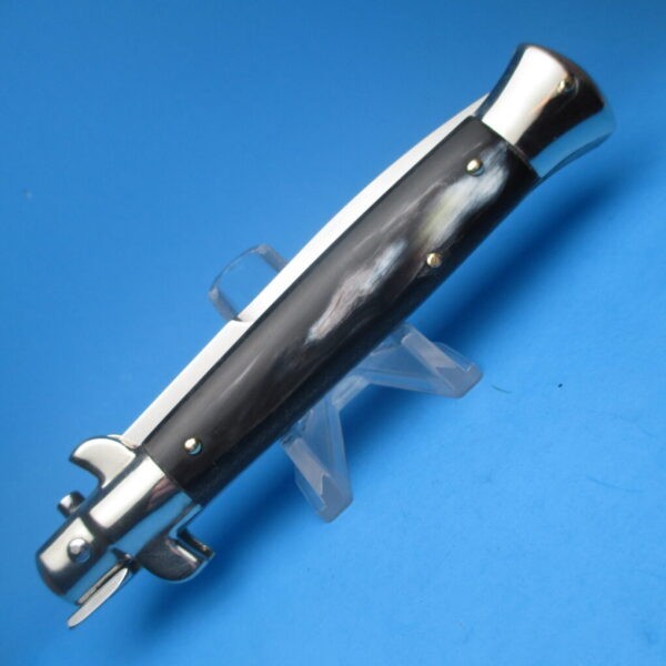 Walt's  9" Red Dot Flat Button Half Grind Brazilian B/W Picklock - Image 4